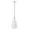 Nuvo Admiral 1-Light Pendant 6 in. Matte White and Natural Brass White Opal Glass 60/7922 - alternate 4